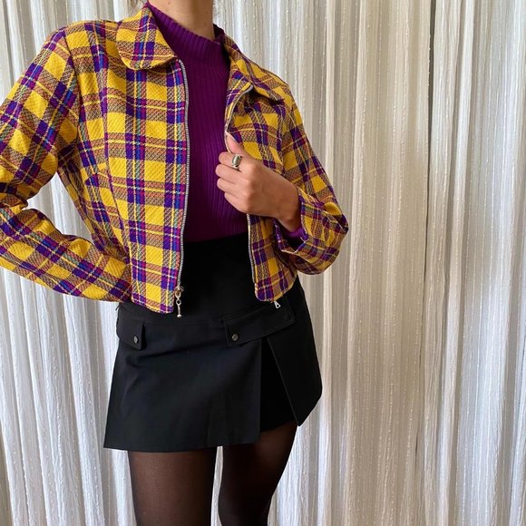 SOLD Vintage Timeless Yellow Long Sleeve Cropp - Picture 4 of 7